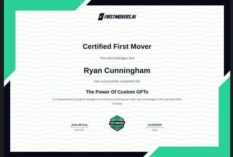 Certified First Mover: The Power of Custom GPTs